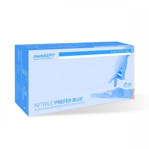 RĘKAWICZKI NITRYLOWE MEDASEPT BLUE M - 100 szt